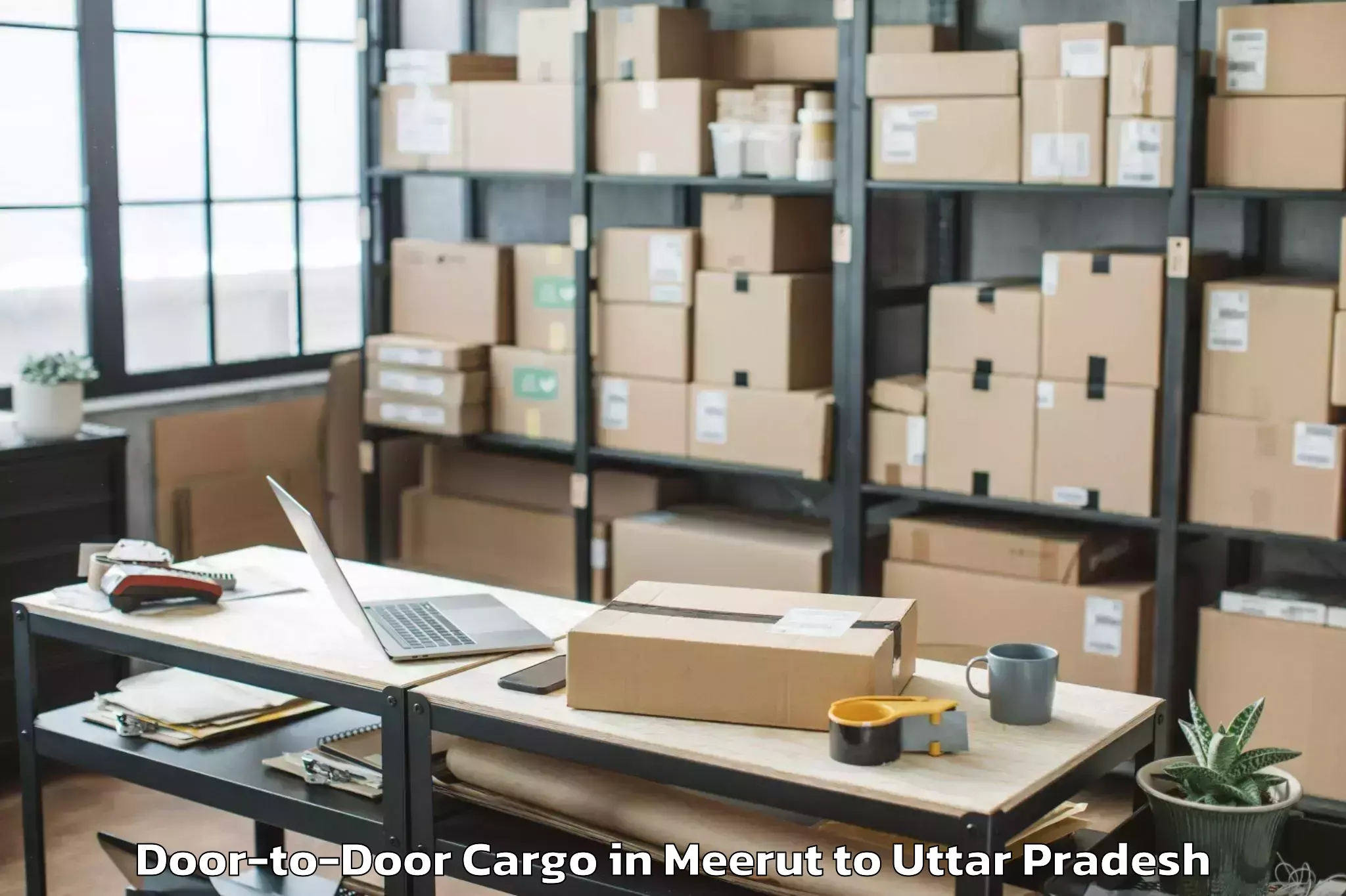 Leading Meerut to Samthar Door To Door Cargo Provider